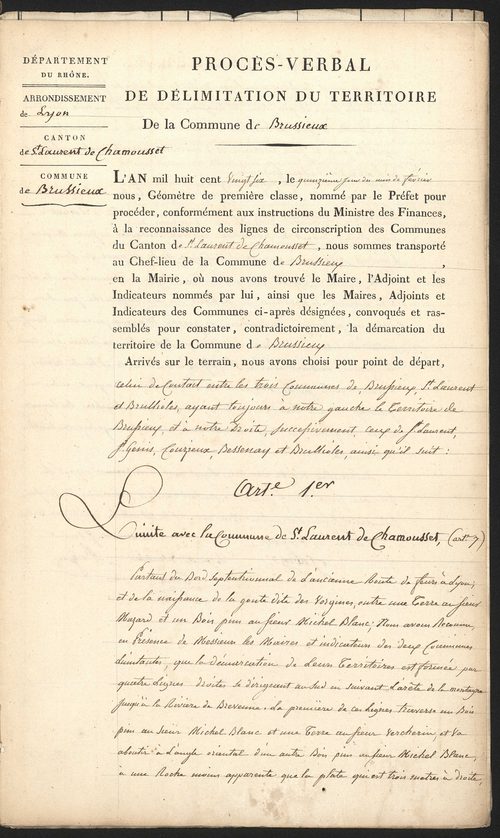 Brussieu, 15 février 1826.