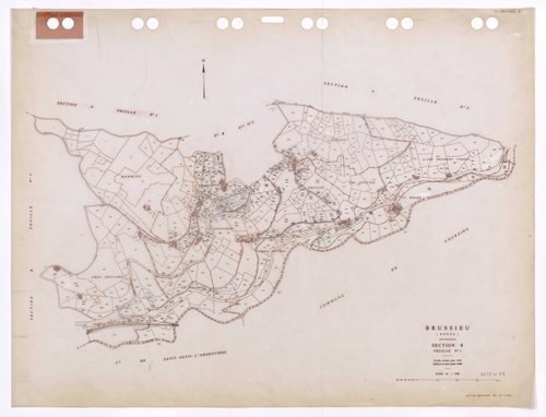 Section B feuille n°1. Feuille révisée pour 1935. Edition à jour pour 1986.