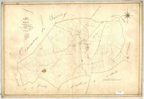 Section A dite de Montagny, feuille n°1 (parcelles 1-483).