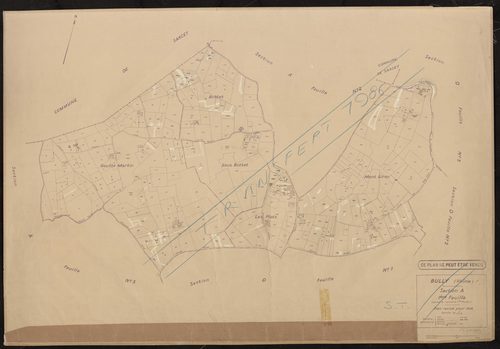 Section A 1ère feuille (partie de l'ancienne 1ère feuille). Plan révisé pour 1936.