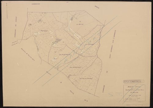 Section D dite de Mont-Giron 3e feuille. Plan révisé pour 1936.