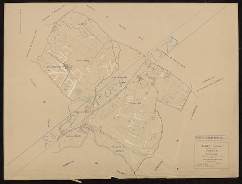 Section C 4e feuille (partie de l'ancienne feuille unique). Plan révisé pour 1936. Plan réédité pour 1979.