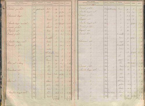 État de sections.