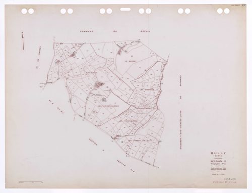 Section D feuille n°3. Feuille révisée pour 1936. Edition à jour pour 1985.