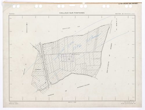 Section ZE. Feuille renouvelée pour 1982. Suppression pour 1994 suite à remembrement entier.