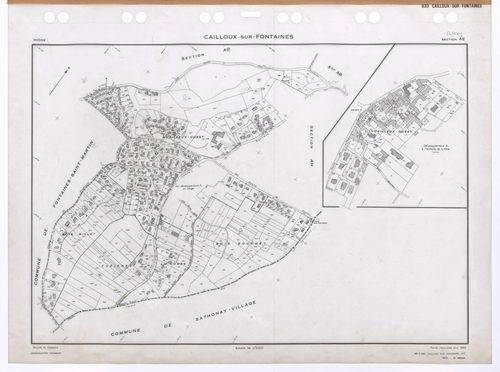 Section AE. Feuille renouvelée pour 1959. 2e édition à jour pour 1979.