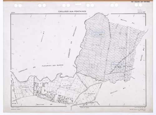 Section AN. Feuille renouvelée pour 1959. 2e édition à jour pour 1979. Partiellement remembrée en section ZC.
