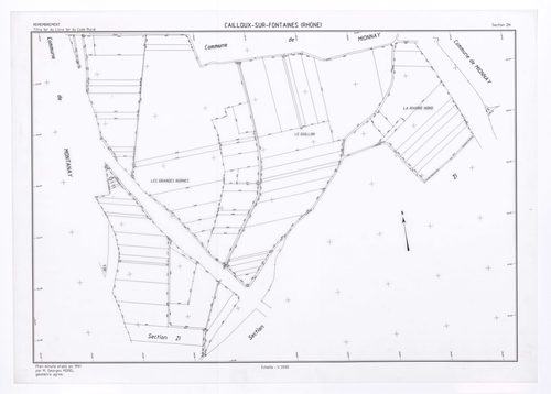 Section ZH. Plan minute établi en 1991.