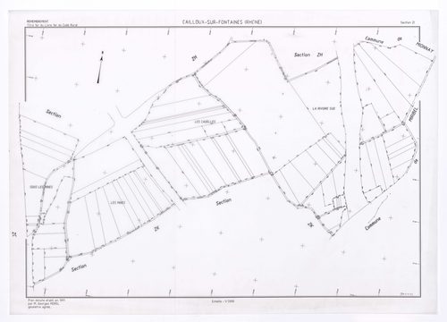 Section ZI. Plan minute établi en 1991.