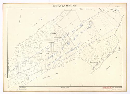 Section AL. Feuille renouvelée pour 1959. Feuille supprimée pour 1980.