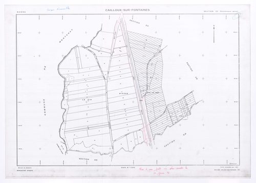 Section ZC. Feuille renouvelée pour 1982. Mise à jour faite sur plan minute en janvier 1994.
