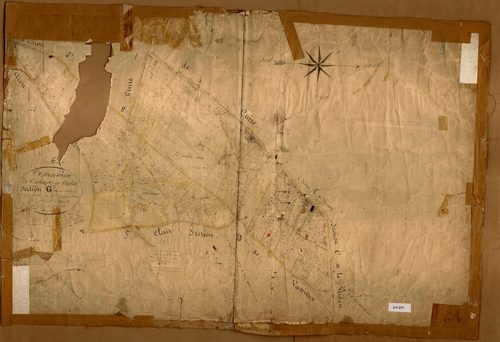 Section G dite de Caluire, feuille unique (parcelles 1-498).
