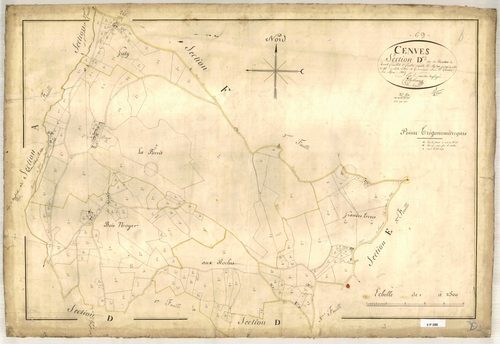 Section D dite de Rousset, feuille n°2 (parcelles 311-515).