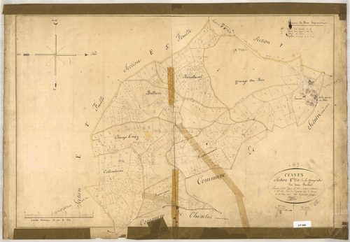 Section E dite de la Grange du Bois, feuille n°1 (parcelles 1-442).