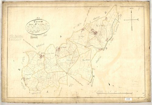 Section A dite du Bourg et de vers le Bois, feuille n°1 (parcelles 1-363).
