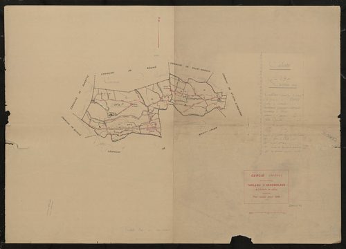 Tableau d'assemblage (TA). Plan révisé pour 1934.