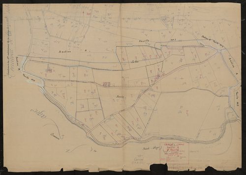 Section A 4e feuille (partie de l'ancienne 1ère feuille). Plan révisé pour 1934.