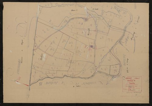 Section A 6e feuille (partie de l'ancienne 2e feuille). Plan révisé pour 1934.