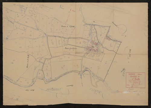 Section A 3e feuille (partie de l'ancienne 1ère feuille). Plan révisé pour 1934.