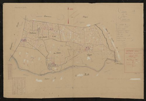 Section B dite de la Terrière feuille unique (ancienne feuille unique). Plan révisé pour 1934.