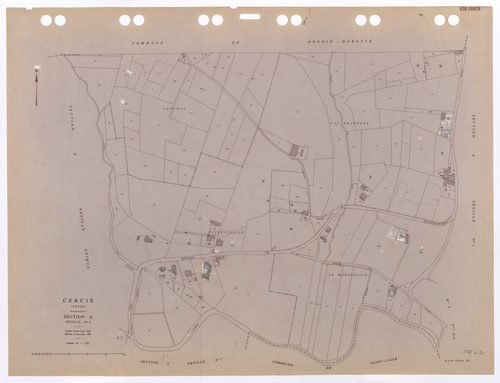 Section A feuille n°5. Cadastre révisé pour 1934. Edition à jour pour 1983.