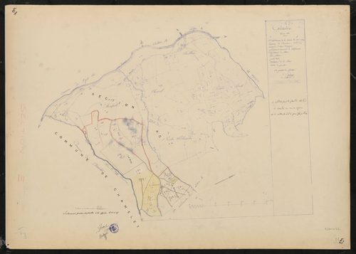 Section E feuille n°1 (ancienne section E1).