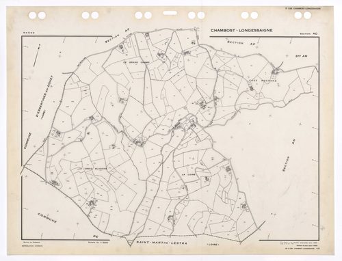 Section AO. Feuille renouvelée pour 1969. Edition à jour pour 1985.