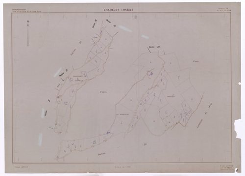 Section ZE. Plan établi en 1968.