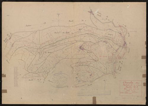 Section C dite du Peigneaux 3e feuille. Plan révisé pour 1937.