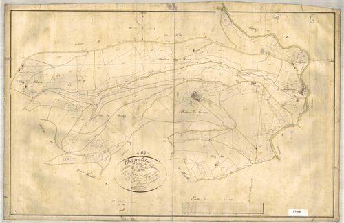 Section C dite du Peigneaux, feuille n°3 (parcelles 632-897).