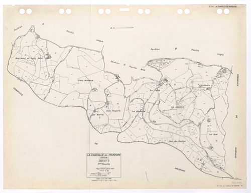 Section C 1ère feuille. Plan révisé pour 1937. Edition à jour pour 1985.