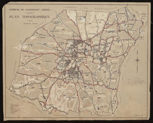 Tableau d'assemblage (plan topographique).