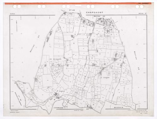 Section AT. Feuille renouvelée pour 1974. 2e édition à jour pour 1980.