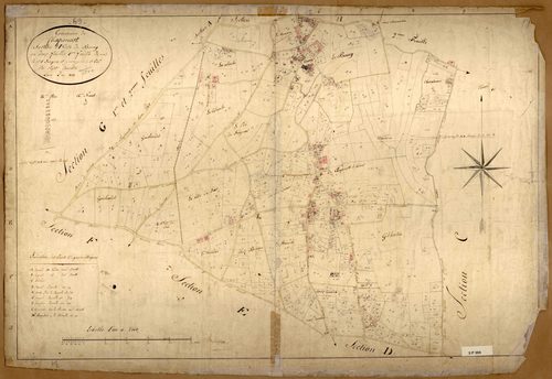 Section H dite du Bourg, feuille n°1 (parcelles 1-645).