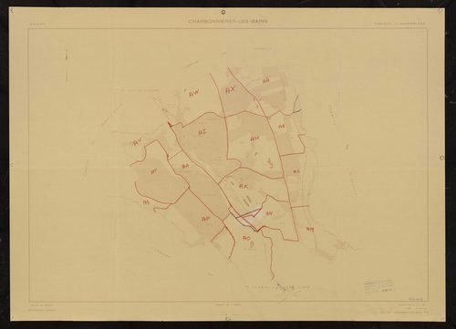 Tableau d'assemblage (TA). Cadastre révisé pour 1957. 2e édition pour 1980.