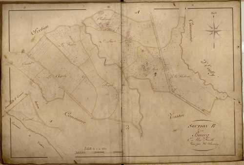 Section B dite du Bourg, feuille unique (parcelles 1-290).