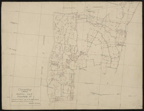 Section A et section H. Levé effectué du 7 décembre 1948 au 9 février 1949 : planchette.