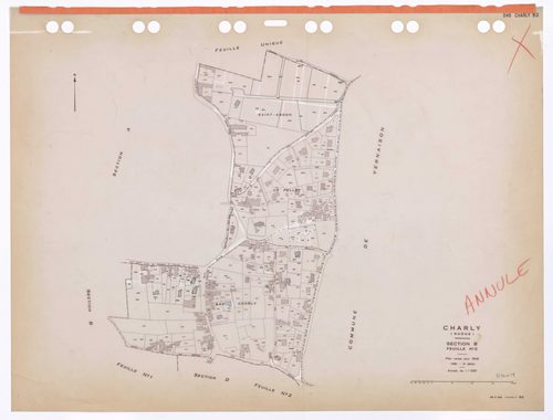 Section B feuille n°2. Plan révisé pour 1946. 3e édition pour 1980. Plan annulé.