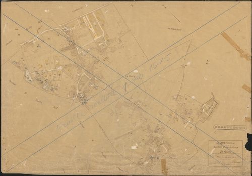 Section D feuille n°2 dite du Bourg (partie des anciennes sections B et D). Plan révisé pour 1946. Réédité pour 1975.