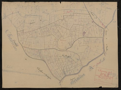 Section B 6e feuille (partie de l'ancienne 1ère feuille). Plan révisé pour 1934.