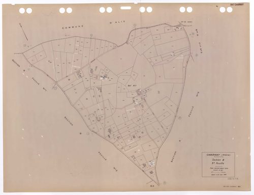 Section B feuille n°3. Plan révisé pour 1934. Edition à jour pour 1983.