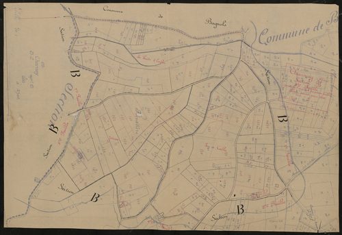 Section B 8e feuille (partie de l'ancienne 2e feuille). Plan révisé pour 1934.