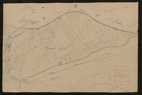 Section A 2e feuille (partie de l'ancienne 1ère feuille). Plan révisé pour 1934.