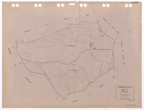 Section B feuille n°6. Plan révisé pour 1934. Edition à jour pour 1983.