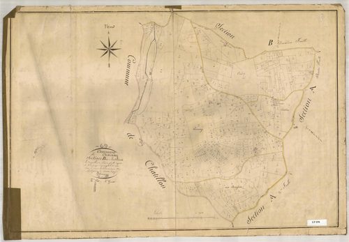 Section B dite des Verdelières, feuille n°1 (parcelles 1-453).