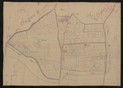 Section A 8e feuille (partie de l'ancienne 2e feuille). Plan révisé pour 1934.