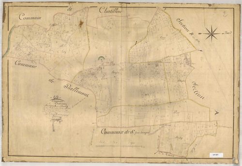 Section A dite du Bourg, feuille n°2 (parcelles 679-1249).