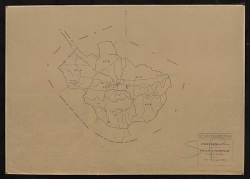 Tableau d'assemblage (TA). Plan révisé pour 1934.
