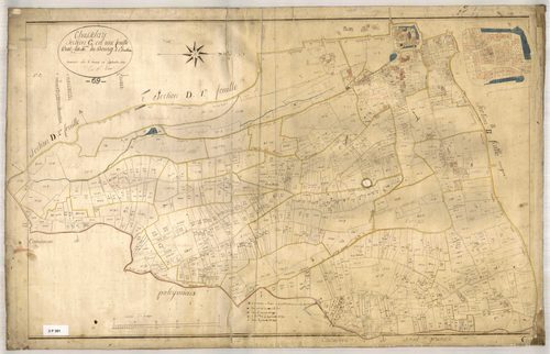 Section C dite du Bourg et Plantin, feuille unique, avec développement du village (1/1250).