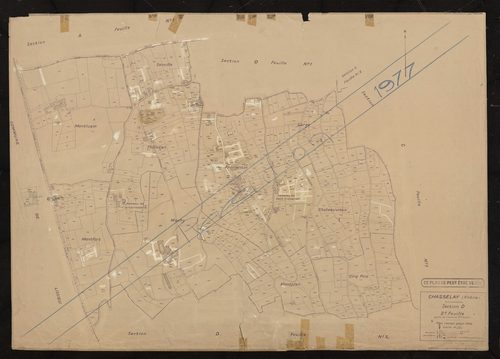 Section D feuille n°2 (partie de l'ancienne 1ère feuille). Plan révisé pour 1936. Réédité pour 1977.